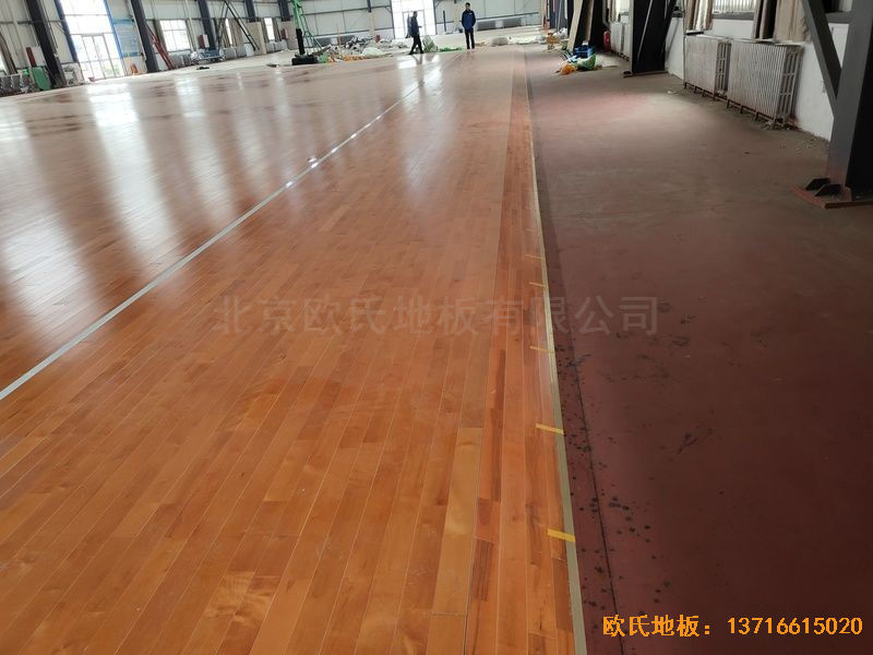 山东临沂市监狱运动木地板施工案例