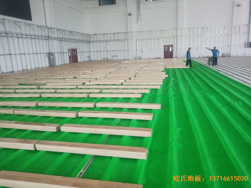 新疆和田昆玉市文化馆运动木地板铺装案例