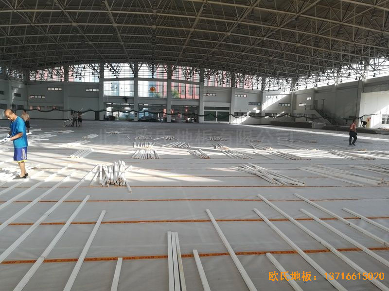 武汉体育学院运动木地板施工案例
