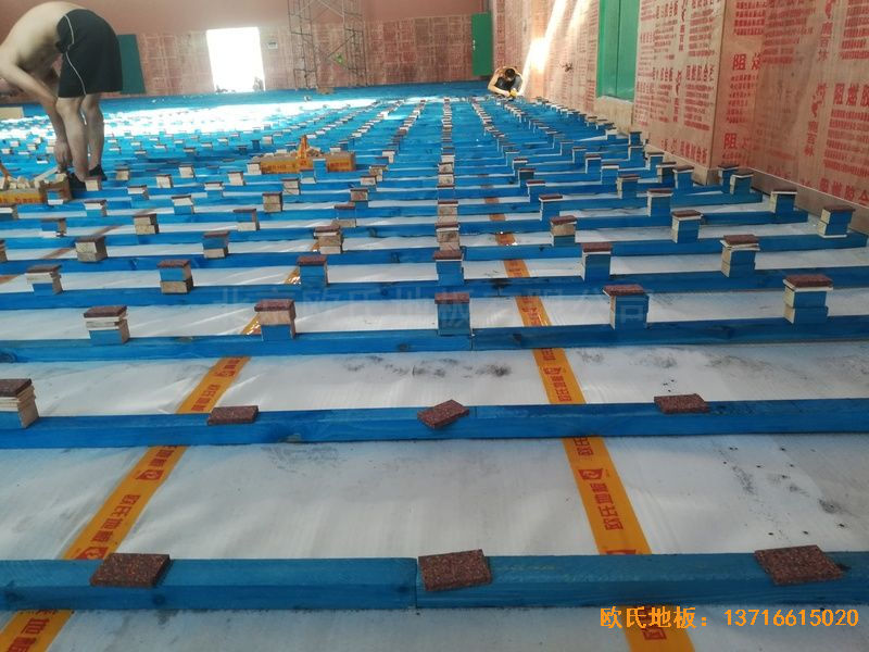 武汉华师南湖附小体育地板安装案例