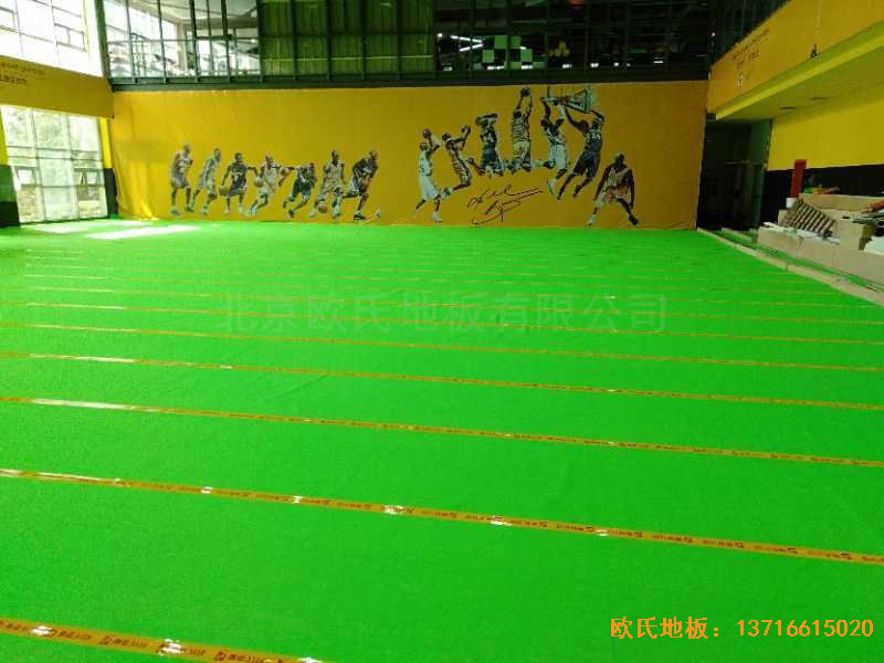 江苏扬州海兰德琼花篮球馆体育地板铺设案例