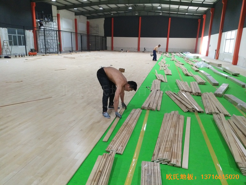 江苏南通如东县蓝球乐园体育地板安装案例3
