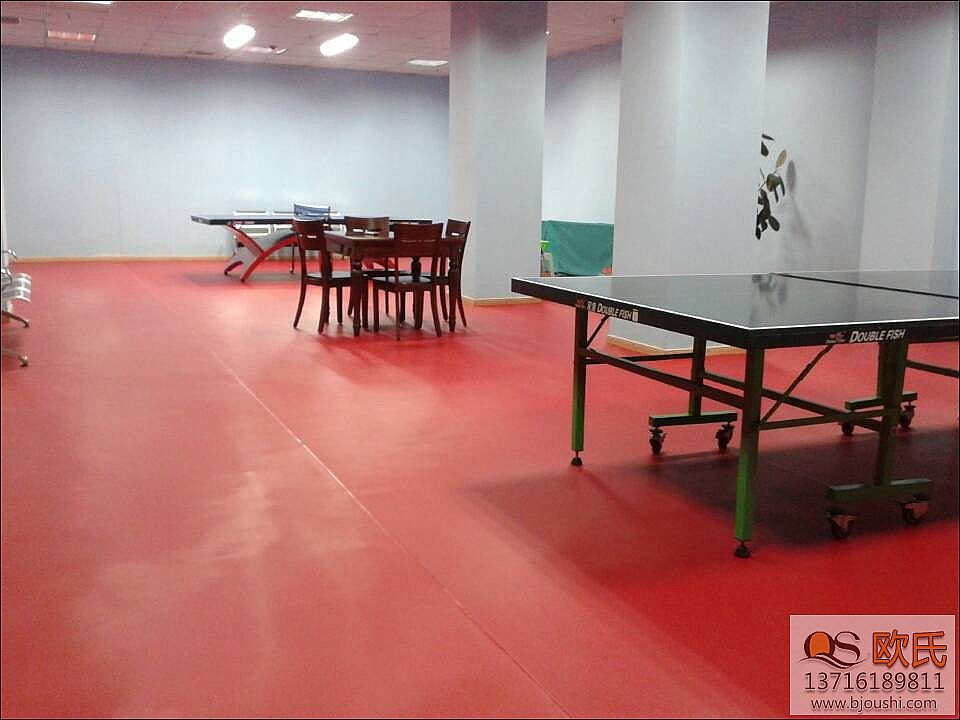 体育馆乒乓球地板施工铺装南京财经大学